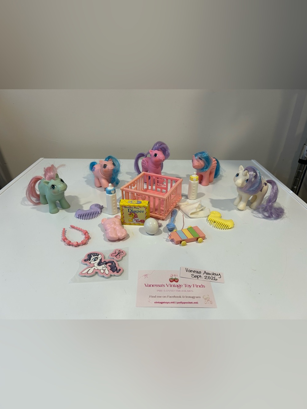 Bundle of Vintage G1 My Little Pony Babies & Accessories
